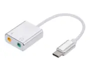USB Type-C External Sound Card 7.1 Stereo Audio Mic Adapter for Apple ipad pr...