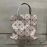 二手 ISSEY MIYAKE 三宅一生 BAOBAO 亮面 6X6 手提包 單肩包 購物袋 托特包 白/米/銀色