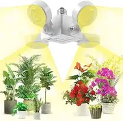 SANSI 30W LED Grow Light for Indoor Plants, 4000K Sunlike Full Spectrum Plant Growing Lamp with 4 Adjustable Lighting Panels for Hydroponic Greenhouse Veg (E27 Base, PPF 42 umol/s, Coverage 6 Sq Ft)