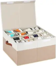 Shoe Storage Organizer for Closet Fits 16 Pairs, Large Shoe Storage Box Bin Con