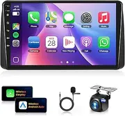 8Core 2+64G Car Stereo for Dodge Grand Caravan 2011-2020 for Chrysler Grand Voyager 2011-2015 Wireless Carplay Android Auto,9 inch IPS Touch Screen, Android/GPS/WiFi/DSP/Bluetooth/SWC/Backup Camera