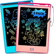 2 Pack LCD Writing Tablet for Kids,8.5 Inch Doodle Board Drawing Tablet Colorful