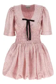 GANNI 'Pink Check' Dress