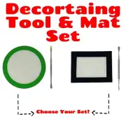 Silicone Wax Mat w/ Tool Fondant Shaping Clay Pottery Modeling Craft Food Art