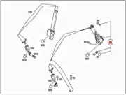 Genuine MERCEDES Gle W166 SUV Seat belt 1668603086647F03