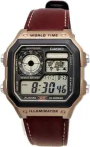 Casio AE-1200WHL-5AV World Time Watch Chronograph 5 Alarm From Japan SHIP NOW