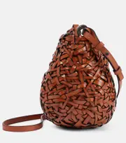 [Loewe] Loewe Nest Small leather basket bag One Size brown