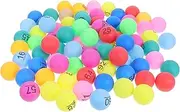 CIYODO 100pcs Colorful Raffle Balls: Small 1-100 Numbered Raffle Draw Balls - Colored Plastic 4cm Spheres for Bingo Game Carnival Interactive Entertainment