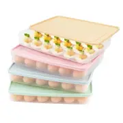 4 Pcs Deviled Egg Containers with Lid, 96 Count Devil Egg Trays Storage Platt...