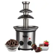 Total Chef 3 Tier Chocolate Fountain, 680g Capacity, Adjustable Temperature Electric Chocolate Fondue Machine, Easy to Assemble, Ideal for Birthday Party