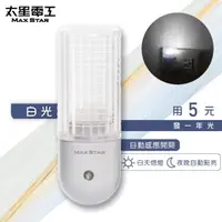 在飛比找momo購物網優惠-【太星電工】南極之星LED自動小夜燈/白光(ZG807)