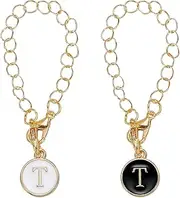 [uxcell] Letter Charm Accessories for Stanley Tumbler Cup, 2 Pack Initial Name ID Letter T Personalized Handle Charm for Modern Tumblers, White Black