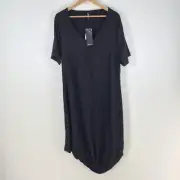 NEW Taking shape dress plus size S black shift short sleeve Vneck 103369