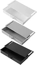 DOITOOL 3pcs Self Adhesive Hidden Desk Pencil Organizer Pull Out Under Kitchen Cabinet Drawer for Sundries Storage Space Saving for Home Office and School Supplies Random Color