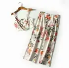 Casual pants & crop top / short top - pants linen suit / set 12