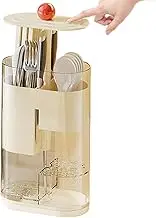 Silverware Caddy | Flatware Caddy - Dividers Separated Compartment Storage Chopstick Container with Drain Tray Multi-Function Organizer for Apartment Cabinet