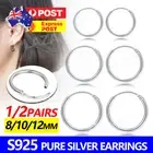 4Pcs Stainless Steel Segment Hinged Clicker Ear Nose Body Ring Lip Hoop Piercing