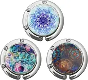 Foldable Purse Hook for Tables - Stylish Handbag Hanger (Mandala H)