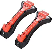2 Pac Car Window Breaker Window Breaker Blass Breaker With Life-Saving Hammer And Seat Belt Cutter First-Aid Survival Tool