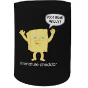 Alcohol Stubby Holder - Immature Chedddar - Funny Novelty Birthday Gift Joke Beer Can Bottle