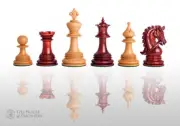 The Preston Luxury Chess Set - Pieces Only - 4.4" King - Blood Rosewood
