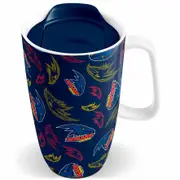 Adelaide Crows AFL Ceramic Travel Coffee Mug Cup with Handle