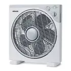 30cm Desk Fan Electric Box Fan 3 Speed/Timer/Rotating Louvres Floor Air Cooler