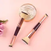 Double Head Foundation Brush Flat/Oblique Head Liquid Foundation Makeup Brush