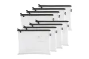 8PK Celco School Storage Zipper Pouch A4 Paper Pencil Documents Mesh Case Clear