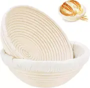 Banneton Bread Proofing Basket, Banneton Basket Set of 2, 9 Inch Sourdough Proof