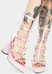 [Sugar Thrillz] Sweet Softcore Thorn Caged Heels