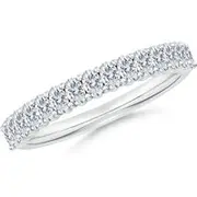 Lab-Grown Prong-Set Oval Diamond Half Eternity Wedding Ring