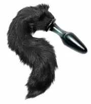 NEW Glass Fox Bondage Fetish Cosplay Faux Fur Sex Toy BDSM Tail Anal Plug