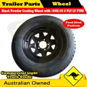 185R14C 8PLY 14 inch Ford Sunraysia Wheel Black Rim & Tyre Trailer Light Truck