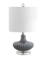 JONATHAN Y Designs Kamille 18in Glass & Lucite Table Lamp