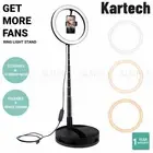 Kartech Ring Light Stand Foldable LED Diffuser Selfie Live Streaming YouTube