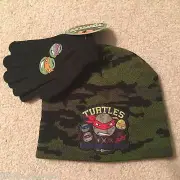 TMNT Teenage MUTANT Ninja TURTLES movie Leo BOYS New Beanie HAT Cap Gloves MIKEY
