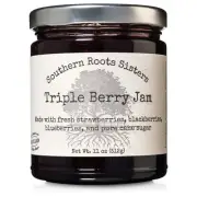 Triple Berry Jam Strawberry Blackberry Blueberry 11 Ounce Glass Jar