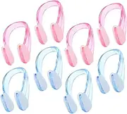 Nose Clamp Kit 8pcs Skid Swim Nose Clips for Adults Boys and Girls for Pool