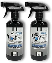 Smokers Odor Eliminating Spray Completely removes Smoke Odors. Proven Formula Using OAM Technology That Safely removes Odors for Good. - New Sky Blue Scent- 2 16 oz Bottles