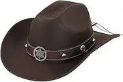 [Hailong Ming] Western Cowboyhut, Light Fedora Hat for Carnival, Appearances, Costumes, Style B