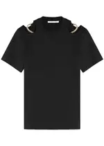 Christopher Kane Black Chain-embellished Cotton T-shirt - XS XS