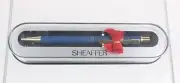 Vintage Sheaffer Blue With Gold Trim Blue Ballpoint Pen With Original Case