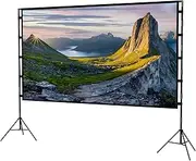 Meikurs 100-Inch Portable Projector Screen with Stand – 4K Ultra HD, Wrinkle-Free Polyester Screen, Includes Carry Bag Perfect for Home Theaters and Outdoor Events