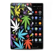 Skins Decal Wrap for Samsung Note 9 - Colorful Weed Leaves Leaf