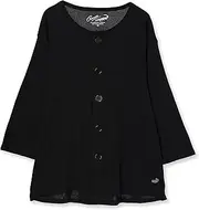 [クロコダイル] Men's Inner Shirt, Safe Care, Easy to Put on and Take off, Large Button Front Opening, 3/4 Sleeve Shirt, Antibacterial and Odor Resistant, 100% Cotton