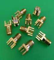 (10 PCS) SMA Female Panel PCB Mount Solder Connector - USA Seller