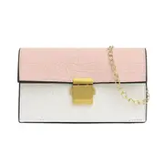 Women Hit Color PU Small Shoulder Handbag Fashion Exquisite Shopping Bag Casual Alligator Pattern Messenger Bag