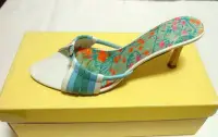 在飛比找Yahoo!奇摩拍賣優惠-百貨專櫃『Miss Sofi 』亮彩質感高跟涼鞋(附鞋盒)