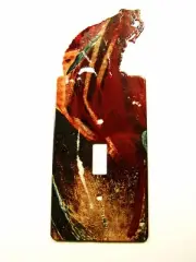 Bear w/ Fish Single Light Switch Cover Plate by LaZart 022515P